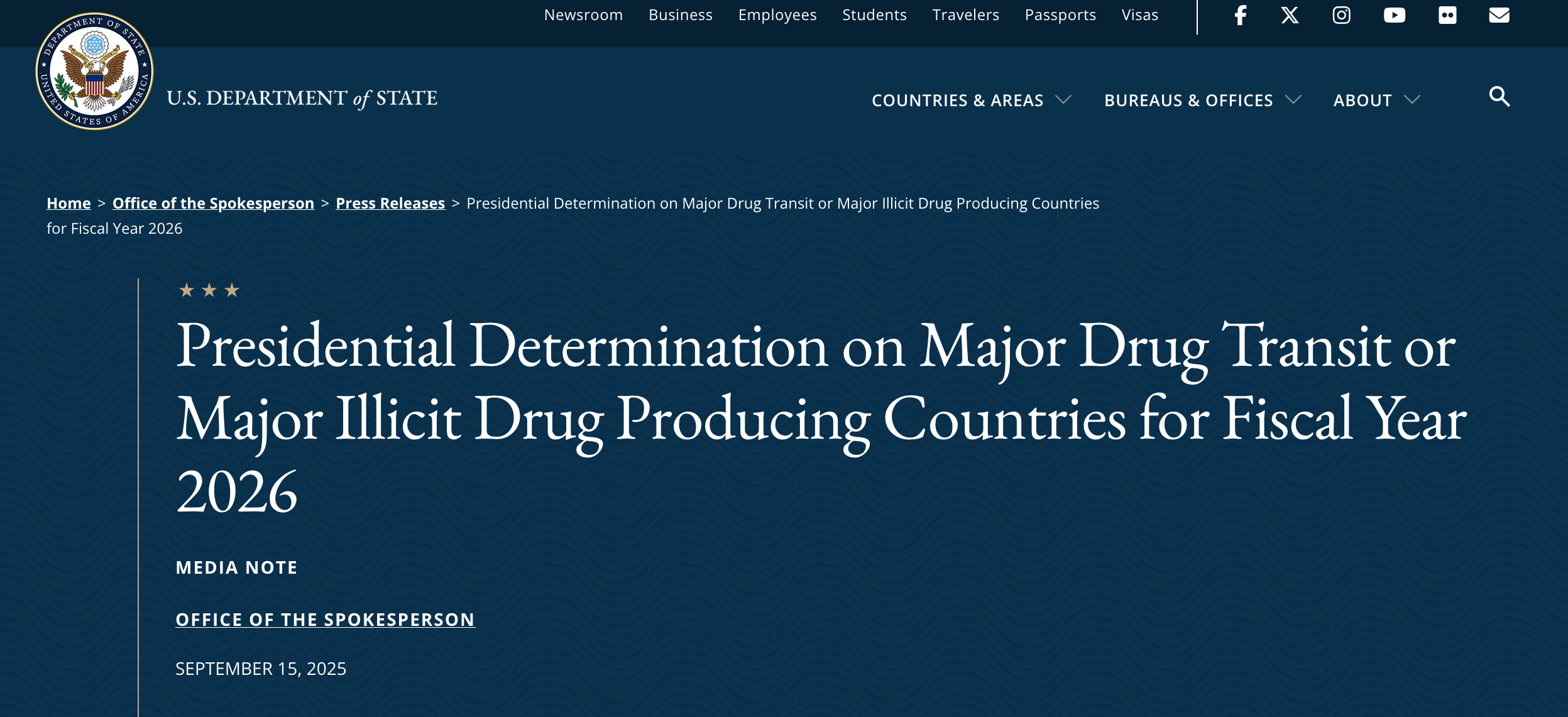 Orden presidencial de Descertificación (en Español).