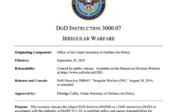 ¿Qué es la nueva Guerra Irregular? Resumen ejecutivo: Instrucción 3000.07 del Departamento de Defensa (DoD) – Guerra irregular (IW)